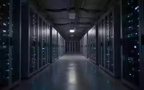 Dunkler Serverraum mit metallischen Schränken und blauem Licht in einer modernen Industrieumgebung. - Foto: über boerse-global.de