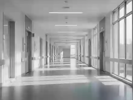 Ein heller, moderner Krankenhausflur mit weichem Tageslichteinfall und architektonisch klaren Linien. - Foto: über boerse-global.de
