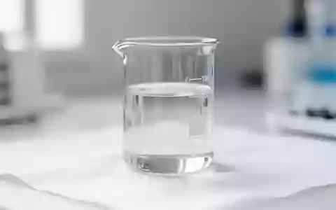 Ein minimalistisches, steriles Laborumfeld mit einem Glasgefäß und klarer Flüssigkeit in weichem Tageslicht. - Foto: über boerse-global.de