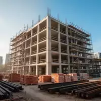 Eine Baustelle mit einem im Bau befindlichen Wohngebäude aus Stahlbeton in einem städtischen Umfeld. - Foto: über boerse-global.de