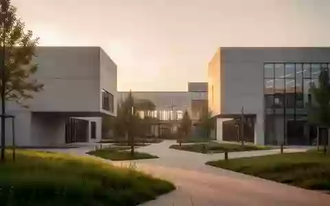 Moderne Forschungsgebäude auf einem Universitätsgelände bei Sonnenuntergang. - Foto: über boerse-global.de