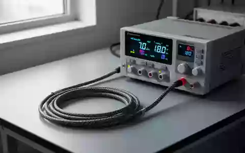 Ein moderner Arbeitsplatz in einem Elektrotechnik-Labor mit professionellen Stromversorgungsgeräten und einem hochwertigen Kabel. - Foto: über boerse-global.de