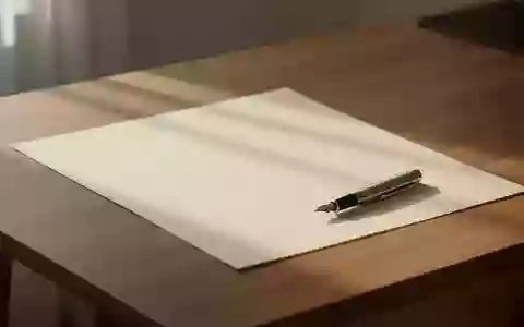 Ein leeres Blatt Papier und ein Füllfederhalter auf einem Holztisch in natürlichem Licht zur Symbolisierung von Reflexion. - Foto: über boerse-global.de