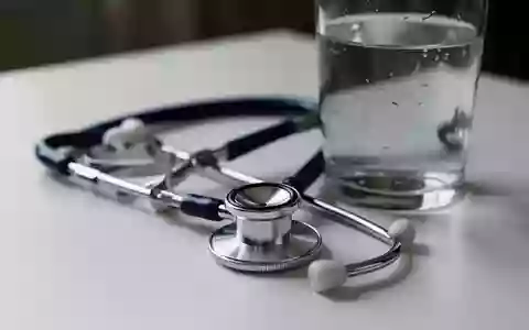 Symbolbild: Stethoskop neben einem Glas Wasser - Foto: über boerse-global.de
