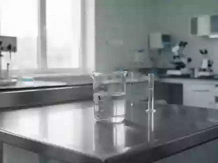 Ein steriler, minimalistischer medizinischer Laborbereich mit Edelstahlflächen und einem Glasbecher bei natürlichem Licht. - Foto: über boerse-global.de