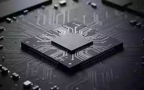 Ein detaillierter Blick auf einen Mikrochip auf einer Leiterplatte in einer gedimmten industriellen Umgebung. - Foto: über boerse-global.de