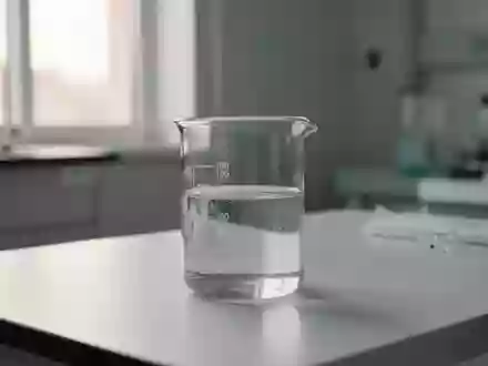 Ein steriler Labortisch mit einem Glasbecher in einer klinischen Umgebung. - Foto: über boerse-global.de