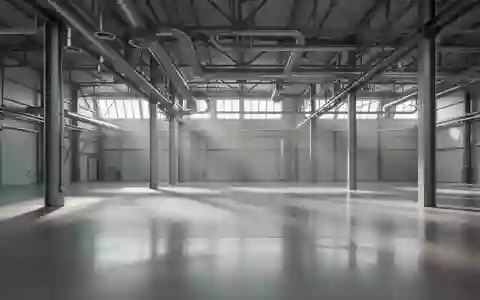 Leere, moderne Industriehalle mit Betonboden und hohen Decken in natürlichem Licht. - Foto: über boerse-global.de