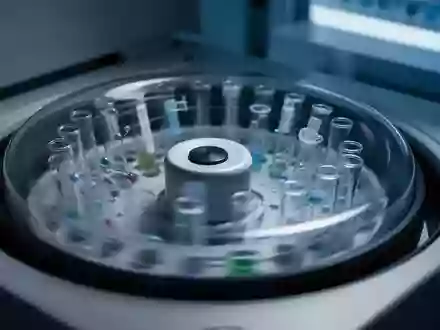 Eine Laborzentrifuge in einer sterilen Forschungsumgebung, die molekulare Analysen zur biologischen Altersbestimmung symbolisiert. - Foto: über boerse-global.de