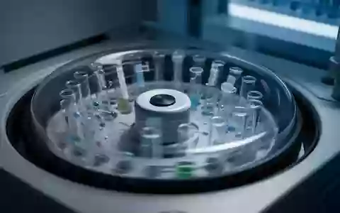 Eine Laborzentrifuge in einer sterilen Forschungsumgebung, die molekulare Analysen zur biologischen Altersbestimmung symbolisiert. - Foto: über boerse-global.de