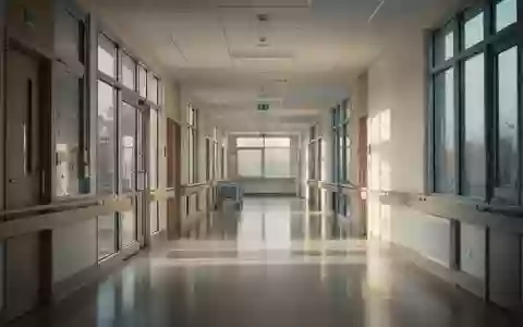 Ein heller, leerer Krankenhausflur mit natürlichem Lichteinfall und minimalistischer Architektur. - Foto: über boerse-global.de