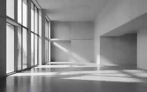 Ein minimalistischer, moderner Innenraum mit klaren architektonischen Linien und neutralen Betonflächen bei natürlichem Licht. - Foto: über boerse-global.de