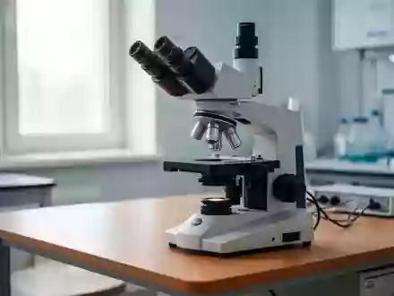 Ein medizinisches Mikroskop auf einem Labortisch in einer klinischen Umgebung. - Foto: über boerse-global.de