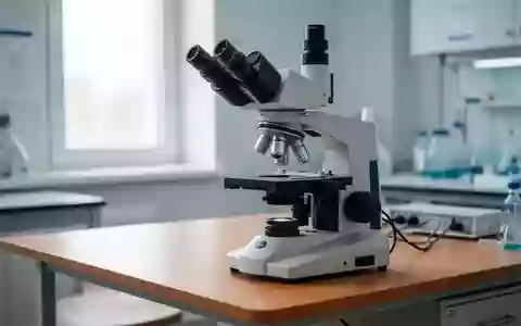Ein medizinisches Mikroskop auf einem Labortisch in einer klinischen Umgebung. - Foto: über boerse-global.de