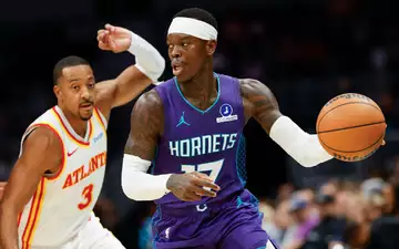 Dennis Schröder (r.) tat sich gegen sein Ex-Team aus Atlanta schwer. - Foto: Nell Redmond/AP/dpa