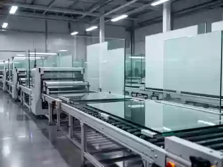 Eine industrielle Fertigungshalle für großflächige Glaspaneele mit automatisierten Produktionsanlagen. - Foto: über boerse-global.de
