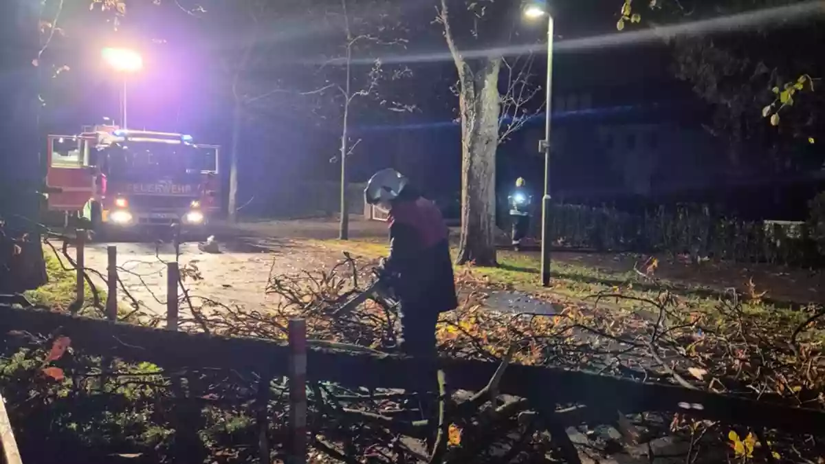 FW Dinslaken: Sturmtief Luise sorgte für Einsätze bei der Feuerwehr Dinslaken - Bild: presseportal.de