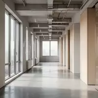 Ein minimalistischer, moderner Büroflur mit natürlichem Lichteinfall und klaren architektonischen Linien ohne Personen. - Foto: über boerse-global.de