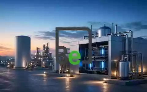 Moderne Wasserstoff-Brennstoffzellen-Anlage in einer industriellen Umgebung bei DĂ€mmerung. - Foto: ĂŒber boerse-global.de
