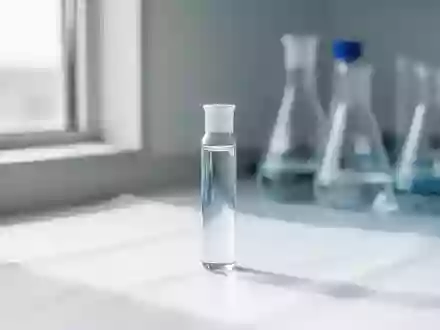 Ein steriles, helles medizinisches Labor mit einem Glasröhrchen auf einer weißen Oberfläche. - Foto: über boerse-global.de