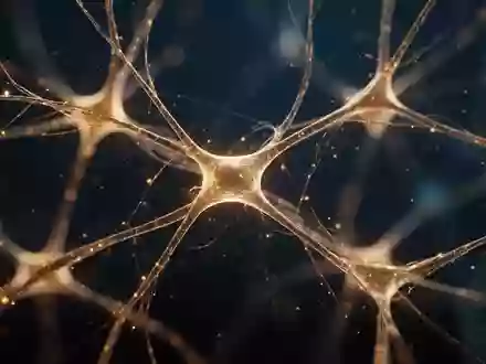 Abstrakte Darstellung eines komplexen neuronalen Netzwerks mit leuchtenden Verbindungen vor einem dunklen Hintergrund. - Foto: über boerse-global.de