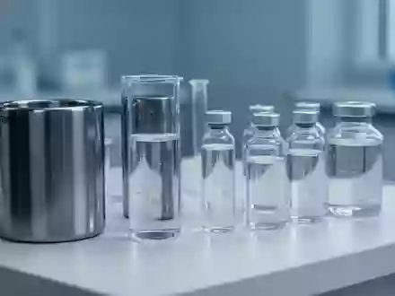 Laborumgebung mit sterilen Glasgefäßen und Zentrifugenröhrchen auf einer weißen Oberfläche in einer klinischen Einrichtung. - Foto: über boerse-global.de