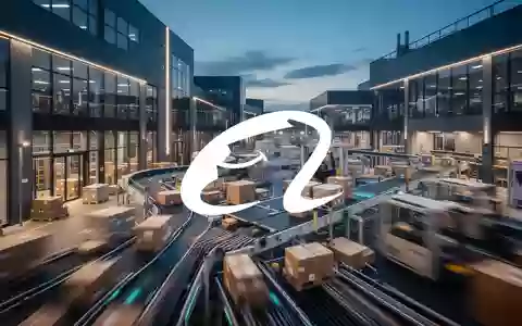 Abstrakte Darstellung eines modernen Logistikzentrums mit dynamischer Beleuchtung für den E-Commerce-Sektor. - Foto: über boerse-global.de