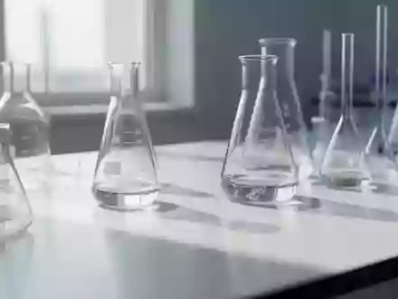 Laborumgebung mit Glasgeräten auf einer sauberen, weißen Oberfläche bei natürlichem Tageslicht. - Foto: über boerse-global.de