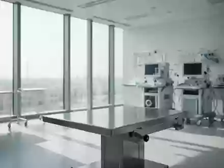 Ein minimalistisches, modernes medizinisches Forschungslabor mit sterilen Oberflächen und natürlichem Lichteinfall. - Foto: über boerse-global.de