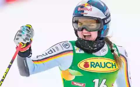 Gilt als Anwärterin auf den Gesamtweltcup: Emma Aicher. - Foto: Expa/ Johann Groder/APA/dpa