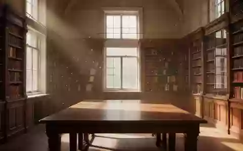Eine ruhige, von natürlichem Licht durchflutete Bibliothek mit hohen Bücherregalen und einem leeren Holztisch. - Foto: über boerse-global.de