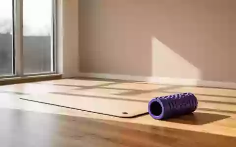 Ein heller, minimalistischer Physiotherapieraum mit einer Gymnastikmatte und einer Faszienrolle auf einem Holzfußboden. - Foto: über boerse-global.de
