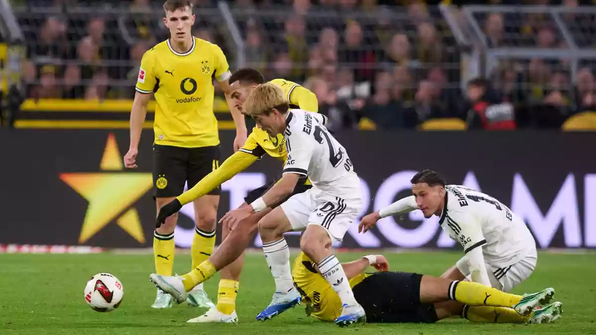 Borussia Dortmund und Eintracht Frankfurt lieferten sich am Samstagabend ein intensives Traditionsduell.  - Bild: Bernd Thissen/dpa