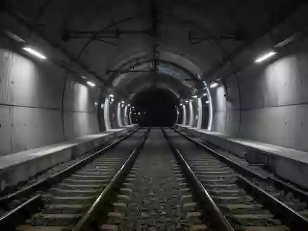 Leerer U-Bahn-Tunnel mit Gleisen und industrieller Beleuchtung in einer modernen Metropolregion. - Foto: über boerse-global.de