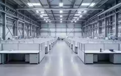 Eine weitläufige, moderne Forschungshalle mit modularen Arbeitsstationen und poliertem Industrieboden ohne Personen. - Foto: über boerse-global.de