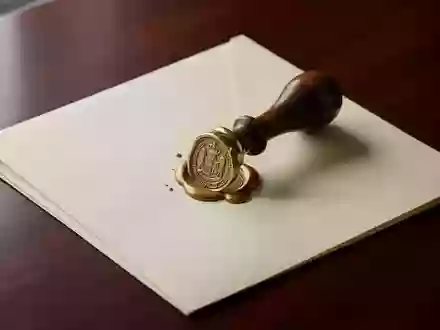 Ein amtliches Siegel auf einem Dokument auf einem dunklen Holztisch als Symbol fĂĽr die GrĂĽndung einer GmbH. - Foto: ĂĽber boerse-global.de
