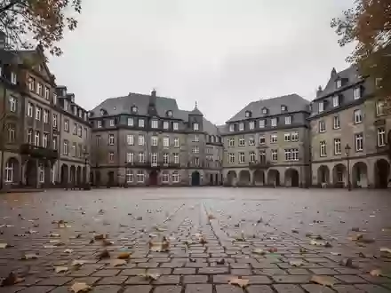 Ein leerer, historischer Marktplatz in der Koblenzer Innenstadt an einem bewölkten Herbsttag. - Foto: über boerse-global.de