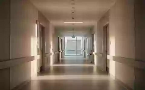 Moderner, heller Krankenhausflur mit minimalistischer Architektur und ruhiger Atmosphäre. - Foto: über boerse-global.de