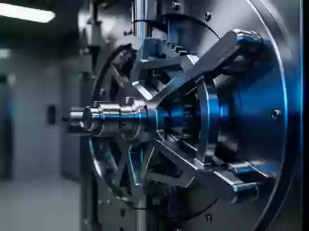 Nahaufnahme eines massiven, industriellen Tresormechanismus als Symbol für digitale Sicherheit und Schutz vor unbefugtem Zugriff. - Foto: über boerse-global.de