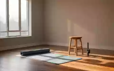 Ein heller, minimalistischer Physiotherapieraum mit einer Yogamatte auf dem Boden und sanftem Tageslicht. - Foto: über boerse-global.de