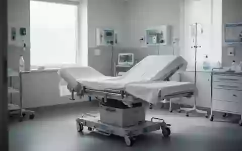 Ein leerer, steriler Behandlungsraum in einer modernen Klinik mit einer professionellen Untersuchungsliege. - Foto: über boerse-global.de