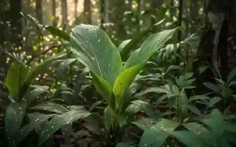Nahaufnahme von tropischer Vegetation und Heilpflanzen in einem brasilianischen Naturraum bei natürlichem Licht. - Foto: über boerse-global.de