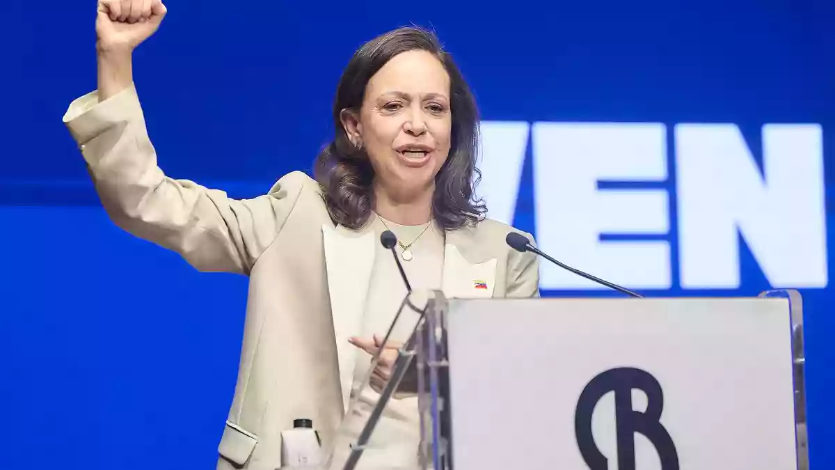 María Corina Machado wurde 2025 für ihren Einsatz für ein demokratisches Venezuela mit dem Friedensnobelpreis ausgezeichnet. (Archivbild) - Bild: Jesús Hellín/EUROPA PRESS/dpa