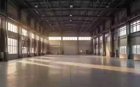 Leere, moderne Industriehalle mit hohen Decken und einfallendem Tageslicht. - Foto: über boerse-global.de
