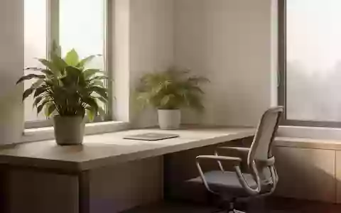 Ein minimalistischer, heller Arbeitsplatz in einem Privathaushalt mit einem Holztisch und einer Pflanze. - Foto: über boerse-global.de