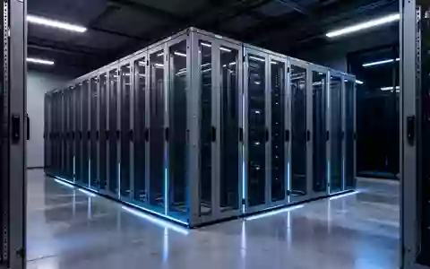 Eine moderne Serverlandschaft mit schlichten, metallischen Serverschränken in einer technologisch anmutenden Umgebung. - Foto: über boerse-global.de