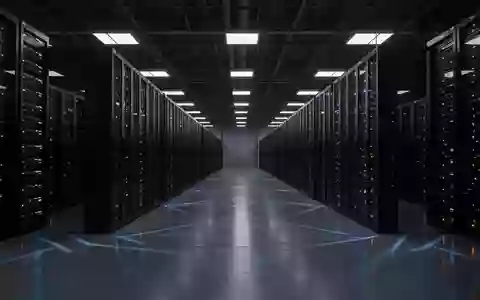 Dunkler, industrieller Serverraum mit langen Reihen von Server-Racks und schwachen Statuslichtern. - Foto: über boerse-global.de