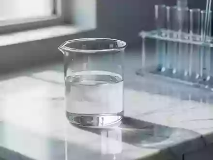 Ein steriles Labor-Setting mit einem Glasbecher auf einer glatten, weißen Oberfläche bei natürlichem Tageslicht. - Foto: über boerse-global.de