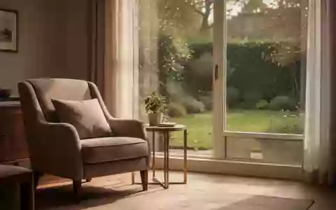 Ein ruhiger, sonnendurchfluteter Wohnbereich mit einem bequemen Sessel und einem Fenster mit Blick in einen Garten. - Foto: über boerse-global.de