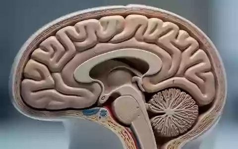 Nahaufnahme eines anatomischen Modells der menschlichen Gehirnstrukturen in neutralen Farbtönen. - Foto: über boerse-global.de